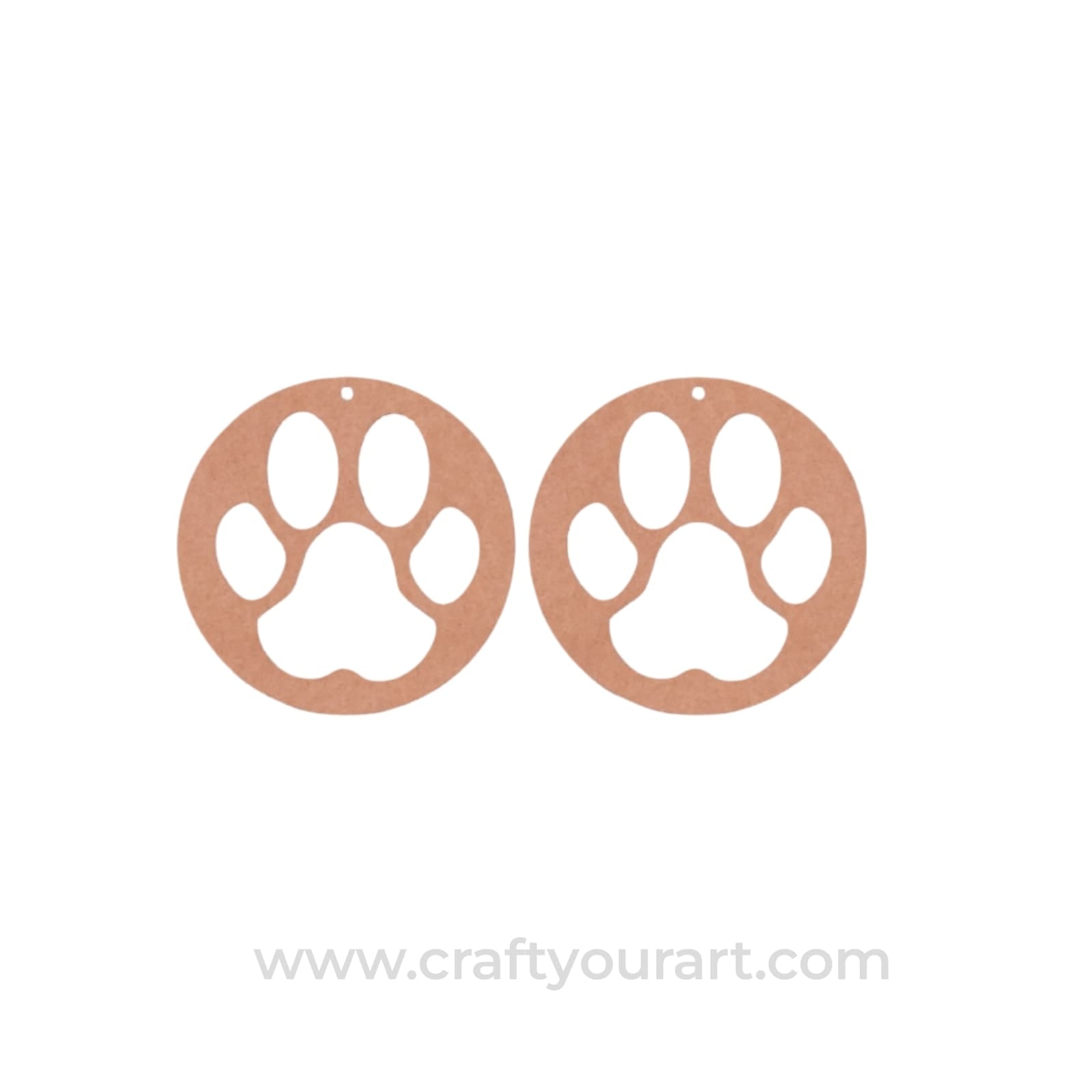 Paw Earrings MDF Design 1