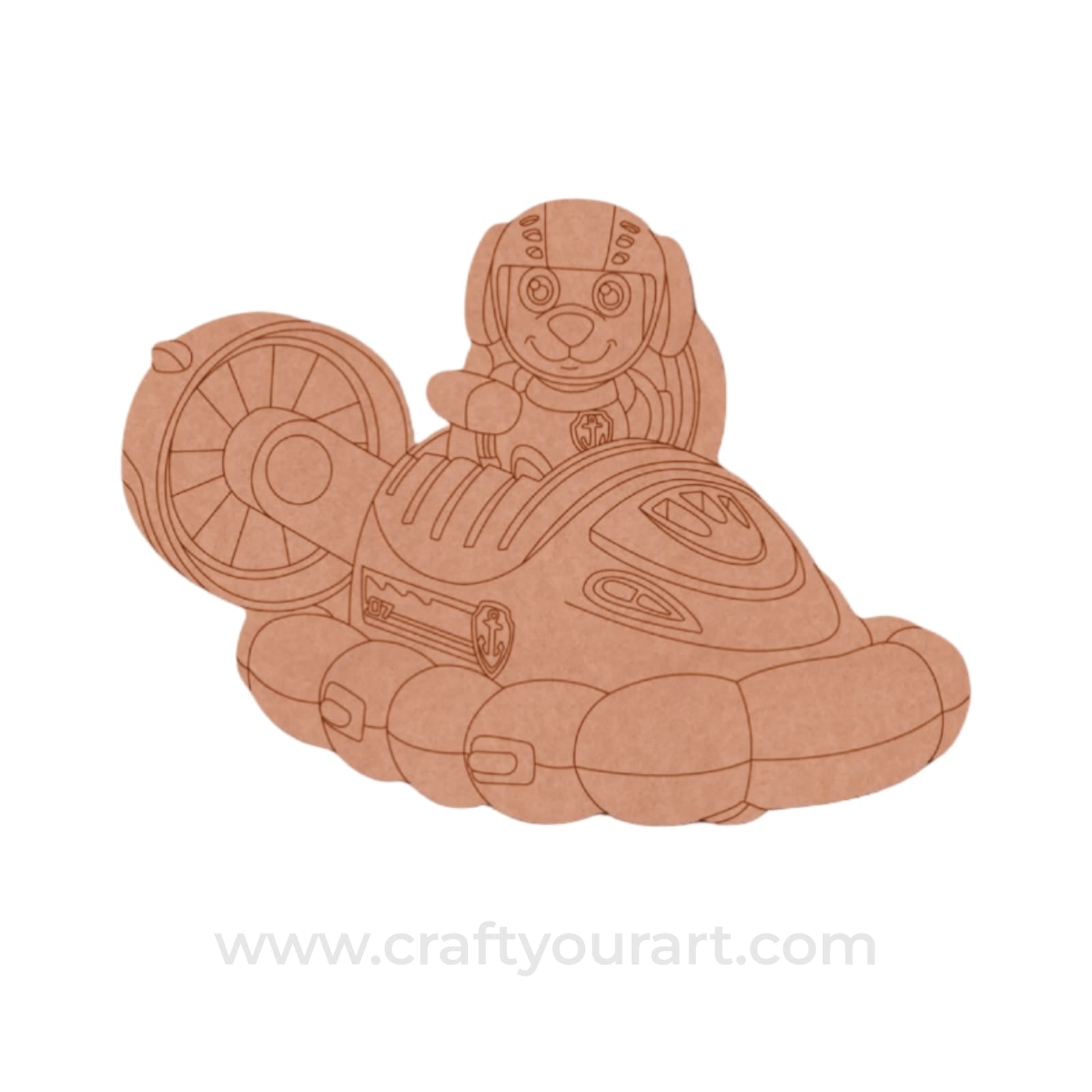 Paw Patrol Dog On Water Craft Pre Marked MDF Design 1