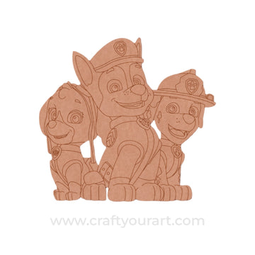 Paw Patrol Dogs Pre Marked MDF Design 1