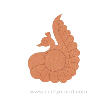 Peacock Diya Tealight Holder Pre Marked MDF Design 9