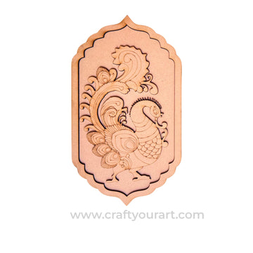 Peacock Jharokha Pre Marked MDF Design 2
