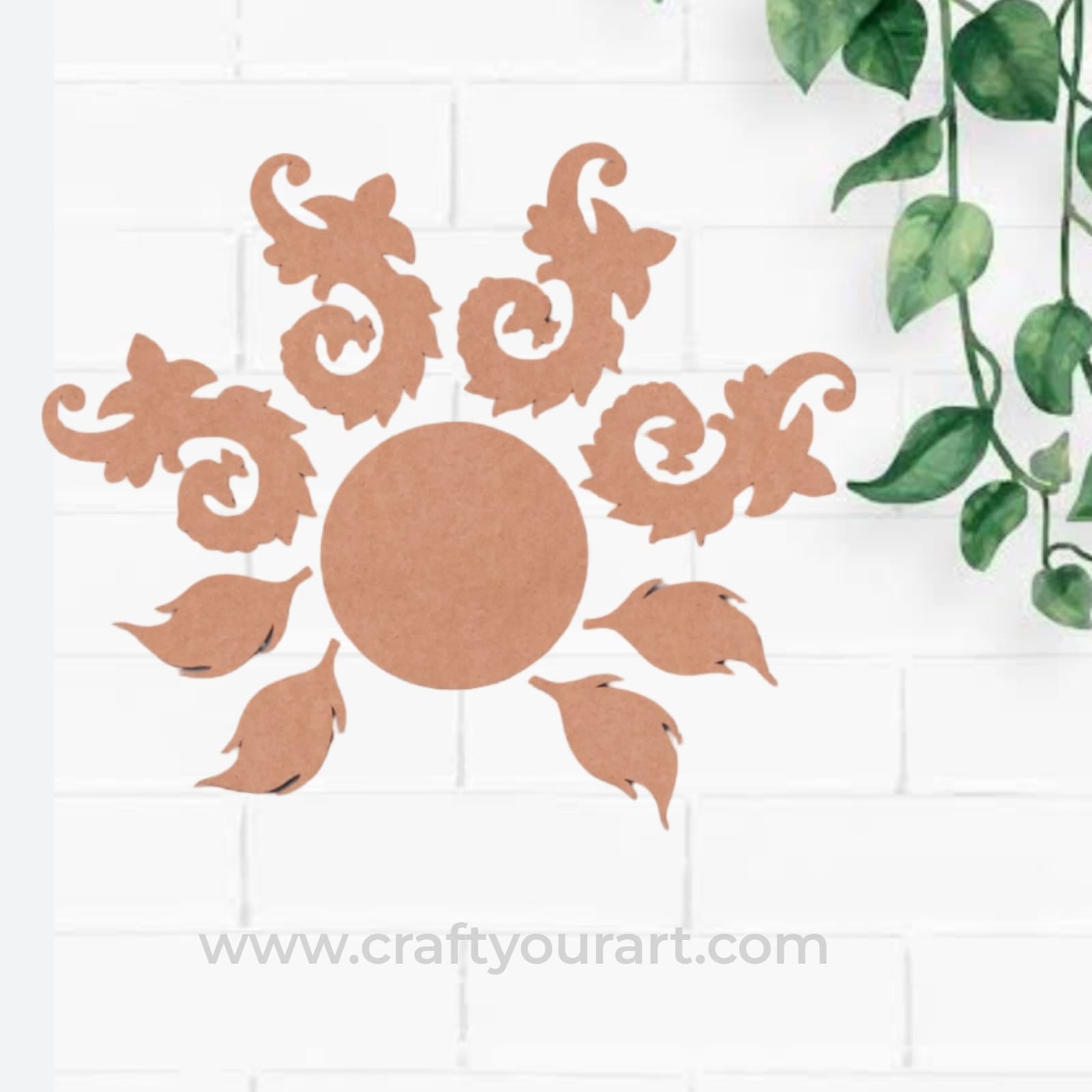Peacock Rangoli Cutout MDF Design 2