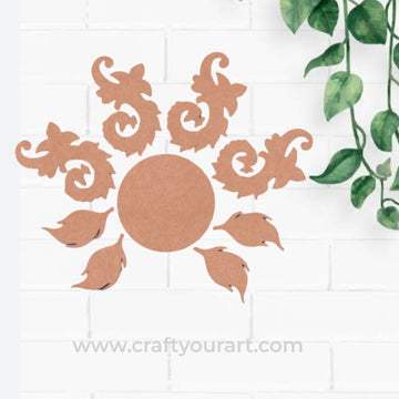 Peacock Rangoli Cutout MDF Design 2