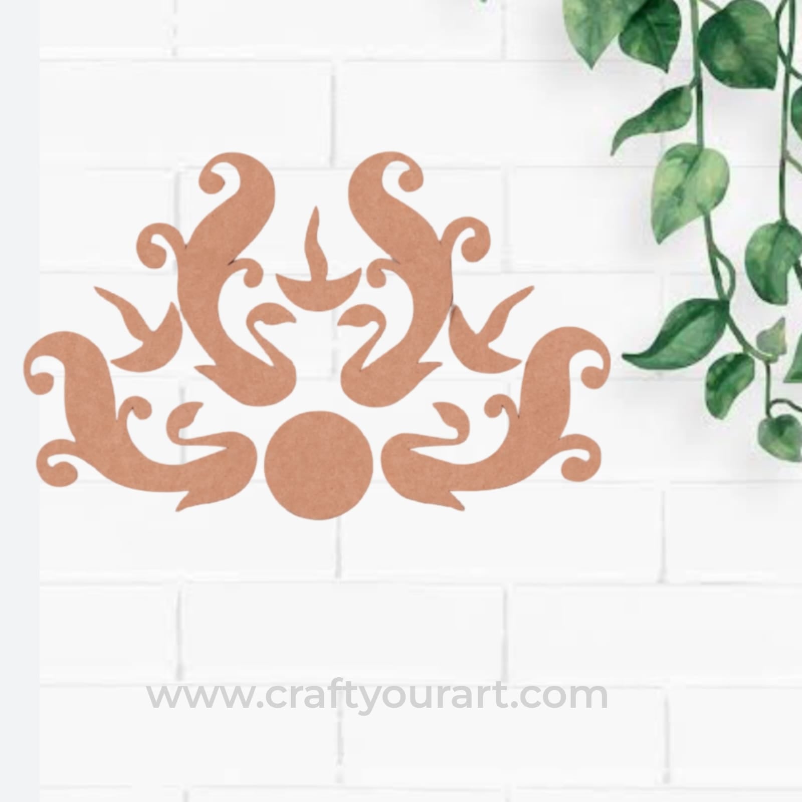 Peacock Rangoli Cutout MDF Design 3