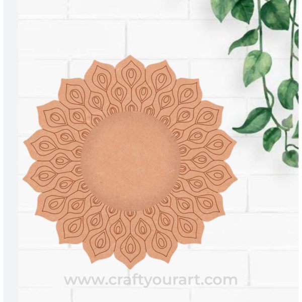Peacock Tealight Holder Pre Marked MDF Design 2