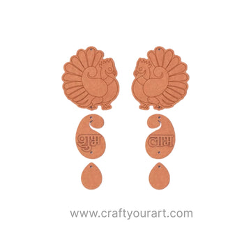 Peacocks Shubh Labh Pre Marked Base MDF Design 10