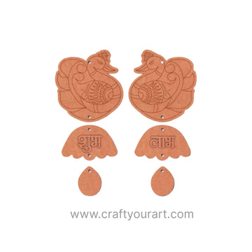 Peacocks Shubh Labh Pre Marked Base MDF Design 12