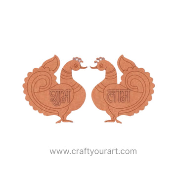 Peacocks Shubh Labh Pre Marked Base MDF Design 25