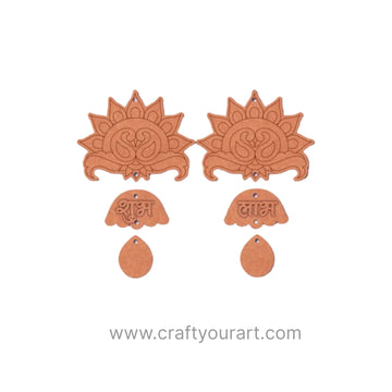 Peacocks Shubh Labh Pre Marked Base MDF Design 7