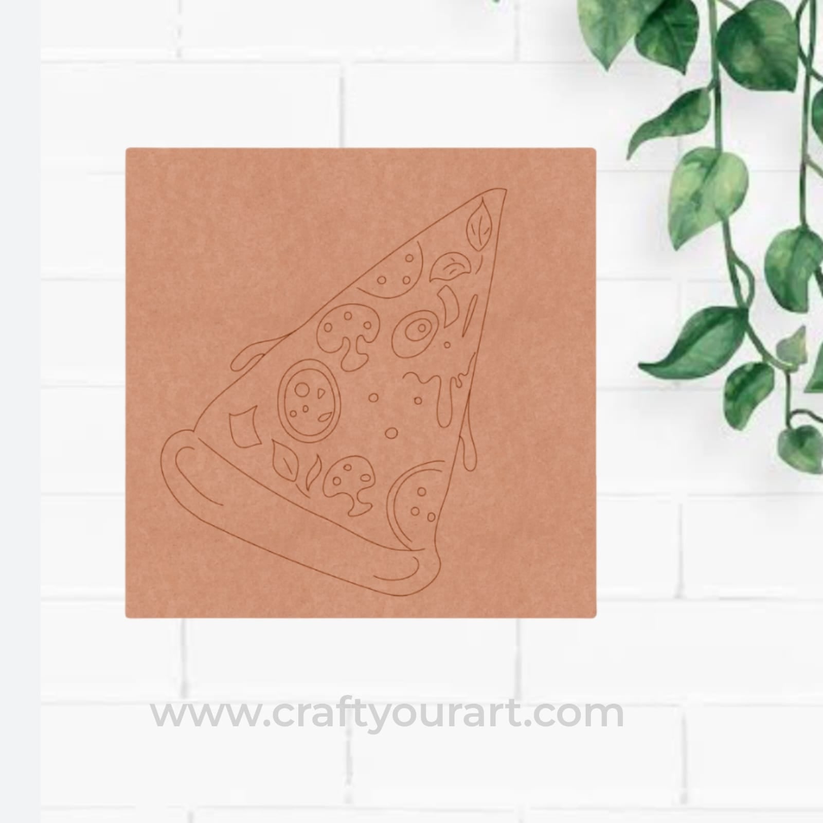 Pizza Pre Marked Base MDF Design 1