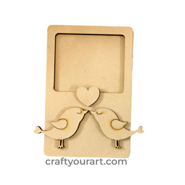 MDF Polaroid Frame With Bird Embellishments
