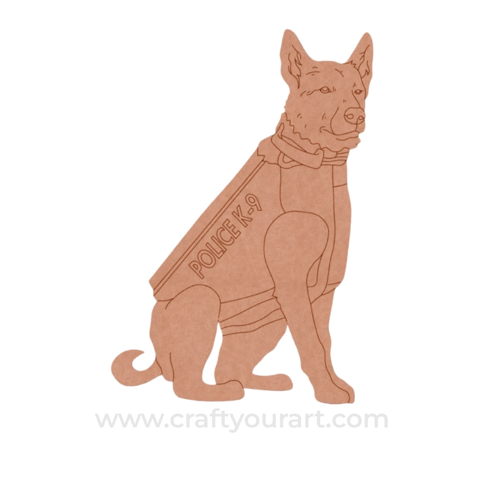 Police K-9 Dog Pre Marked MDF Design 1