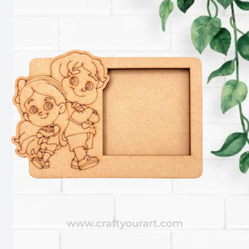 Premarked rakhi polaroid MDF  photoframe deisgn 1