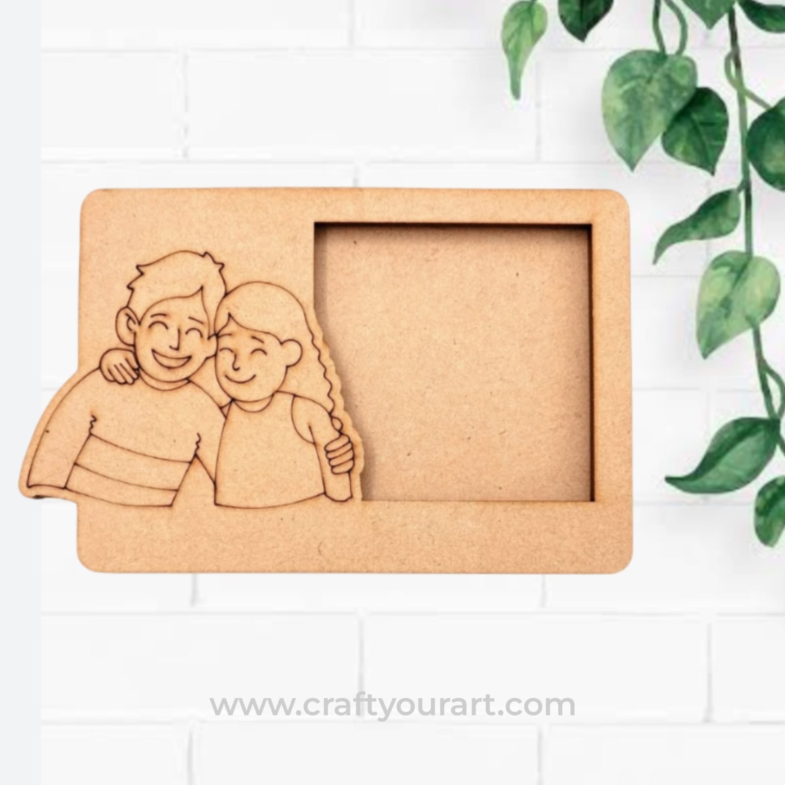 Premarked rakhi polaroid MDF  photoframe deisgn 3