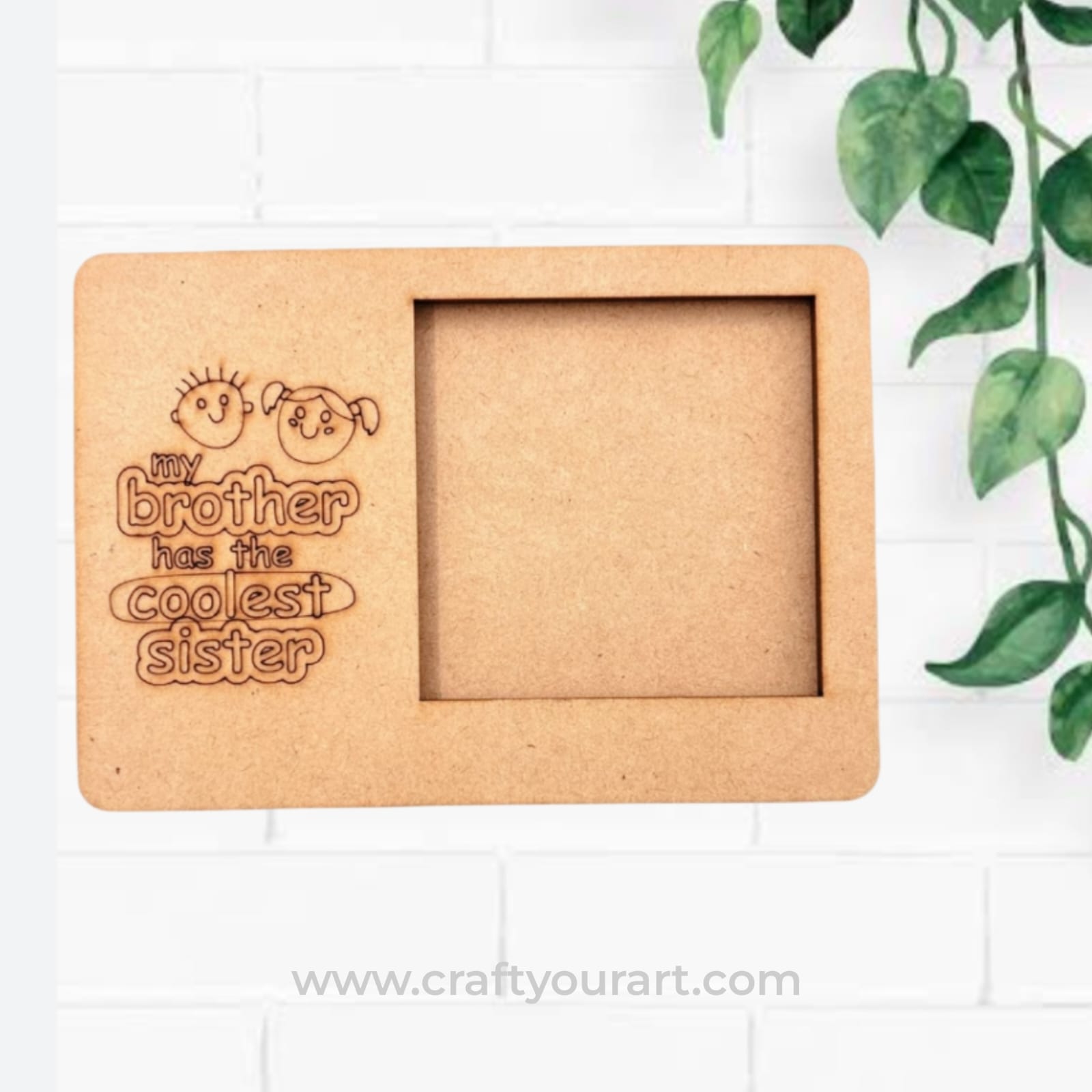 Premarked rakhi polaroid  MDF photoframe deisgn 5