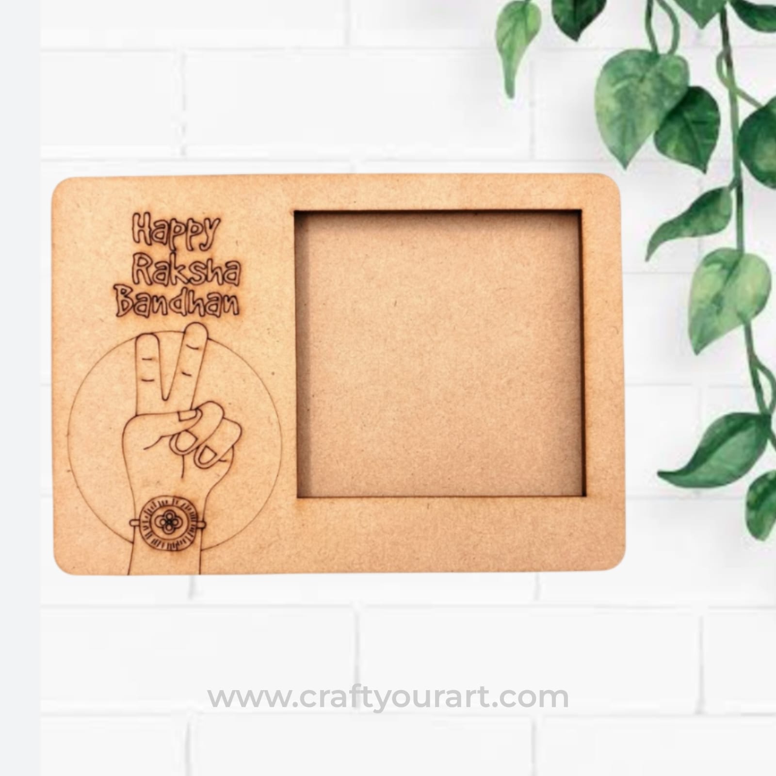 Premarked rakhi polaroid  MDF photoframe deisgn 6