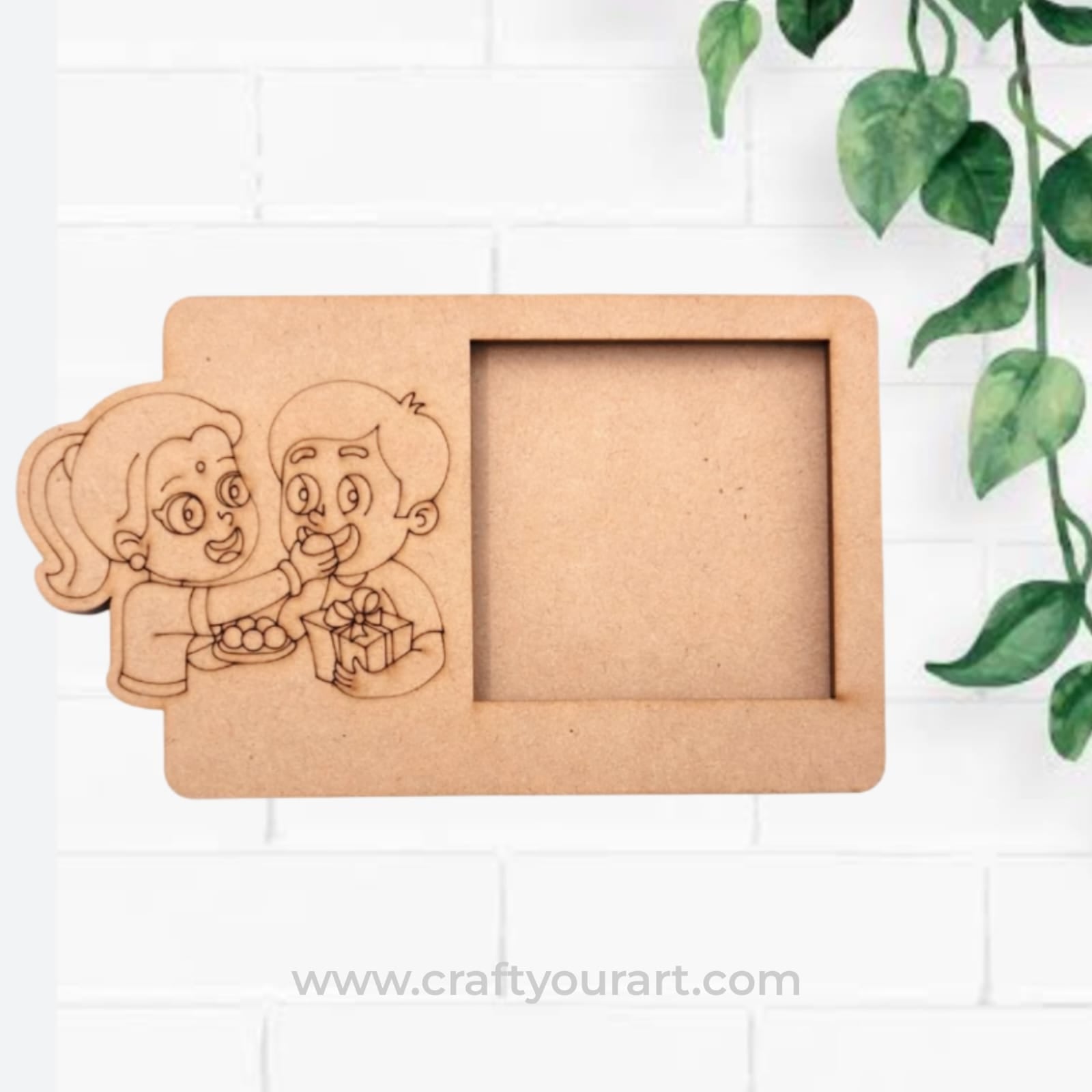 Premarked rakhi polaroid  MDF photoframe deisgn 7