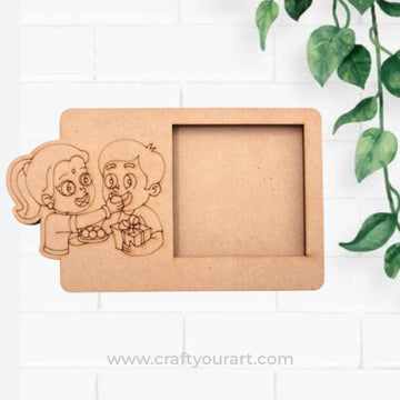 Premarked rakhi polaroid  MDF photoframe deisgn 7