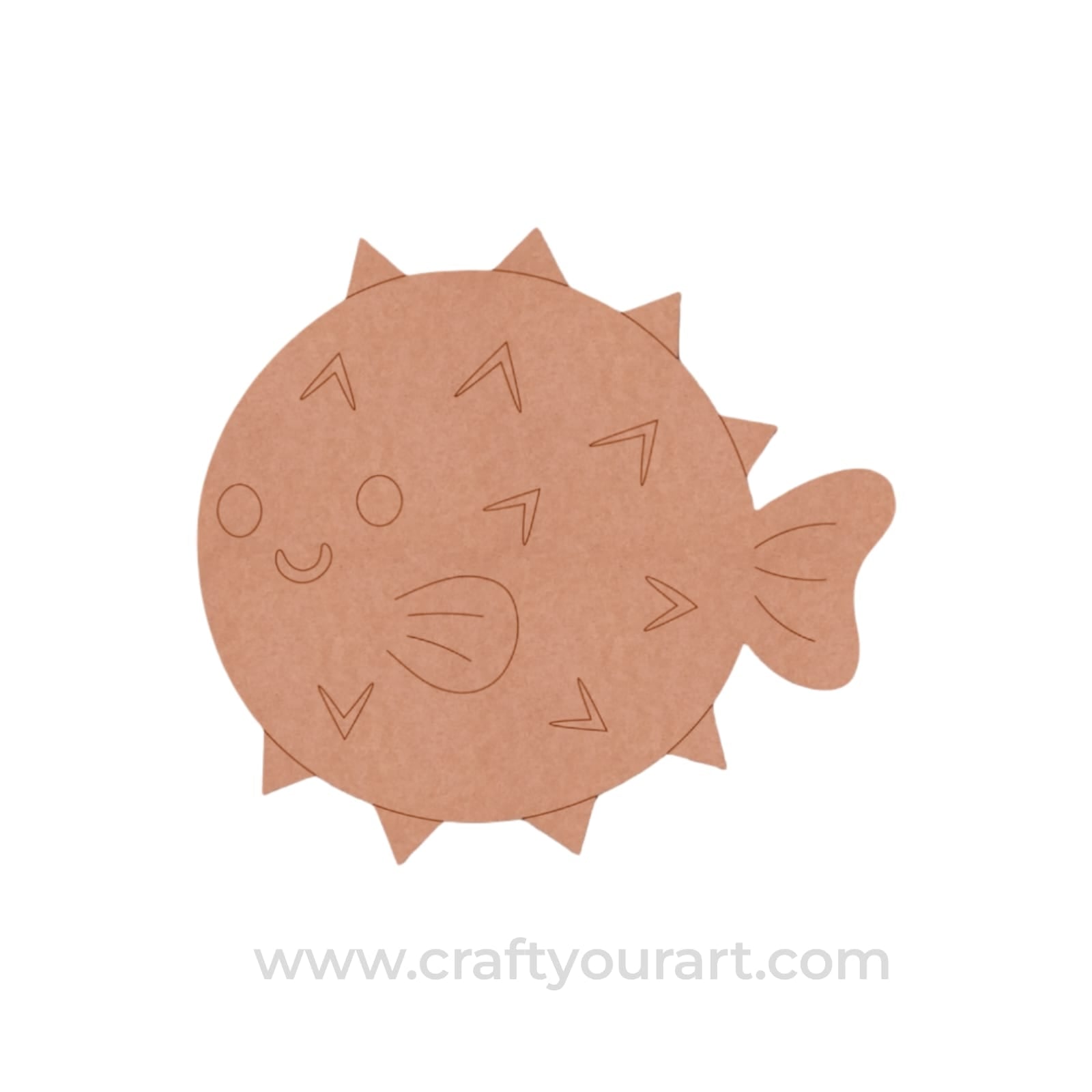 Puffer Fish Pre Marked MDF Design 1