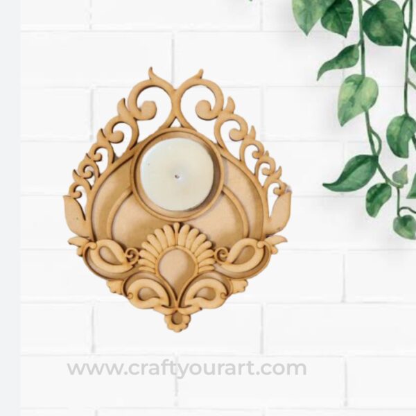 Pushpanjal Tealight Candle Holder MDF Design 1