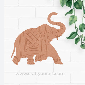 Rajasthani Elephant Pre Marked MDF Design 1