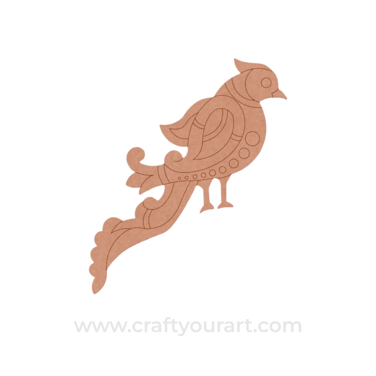 Rajasthani Parrot Pre Marked MDF Design 1