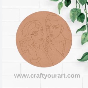 Ram Sita Pre Marked Round MDF Design 3