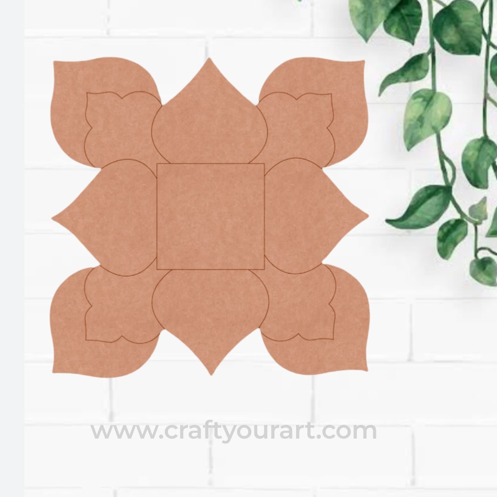 Rangoli Pre Marked MDF Design 1