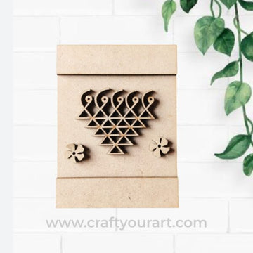 Rectangle Saraswati Yantra Frame MDF Design 29