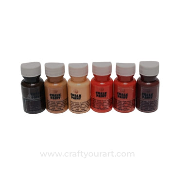 Red Brown Shade Chalk Paint Pack of 6