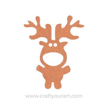Reindeer Christmas Cutout MDF Design 1