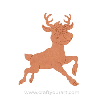 Reindeer Christmas Pre Marked MDF Design 8