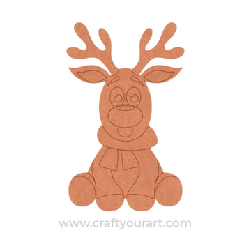 Reindeer Christmas Pre Marked MDF Design 9