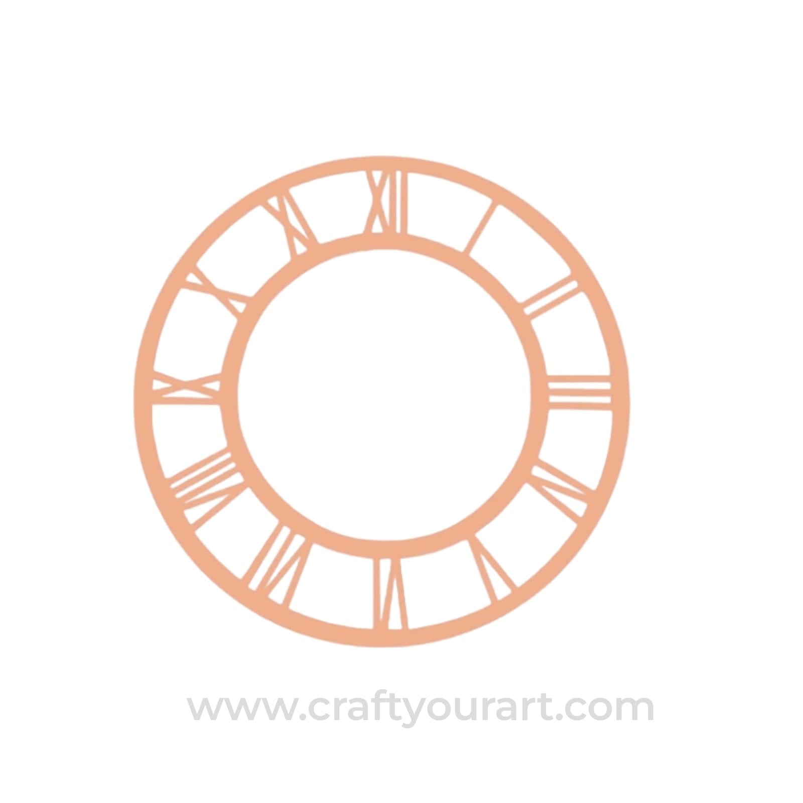 Roman Clock Base MDF Design 1