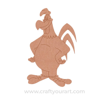 Rooster Looney Tunes Cartoon Pre Marked MDF Design 1