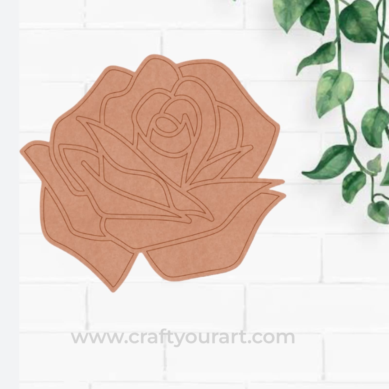 Rose Pre Marked MDF Design 1