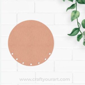 Round Base With 7 Holes Cutout MDF Design 3
