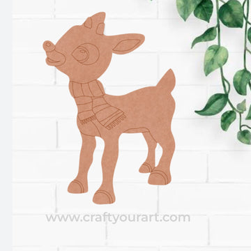 Rudolph The Reindeer Christmas Pre Marked MDF Design 1