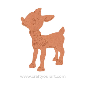 Rudolph The Reindeer Christmas Pre Marked MDF Design 1
