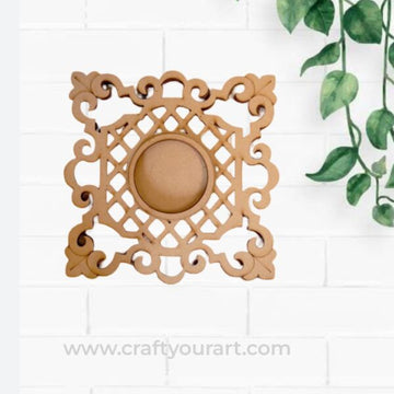 Saras Jali Tealight Candle Holder MDF Design 1