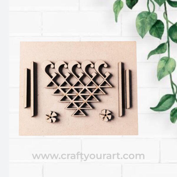Saraswati Yantra Floral Base MDF Design 18