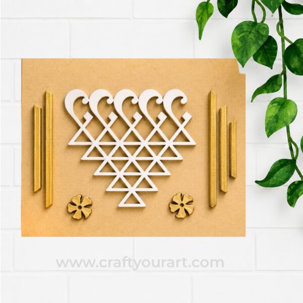 Saraswati Yantra Floral Base MDF Design 18