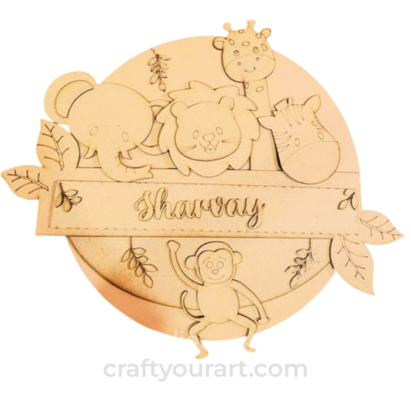 Animals Nameplate MDF Design 2