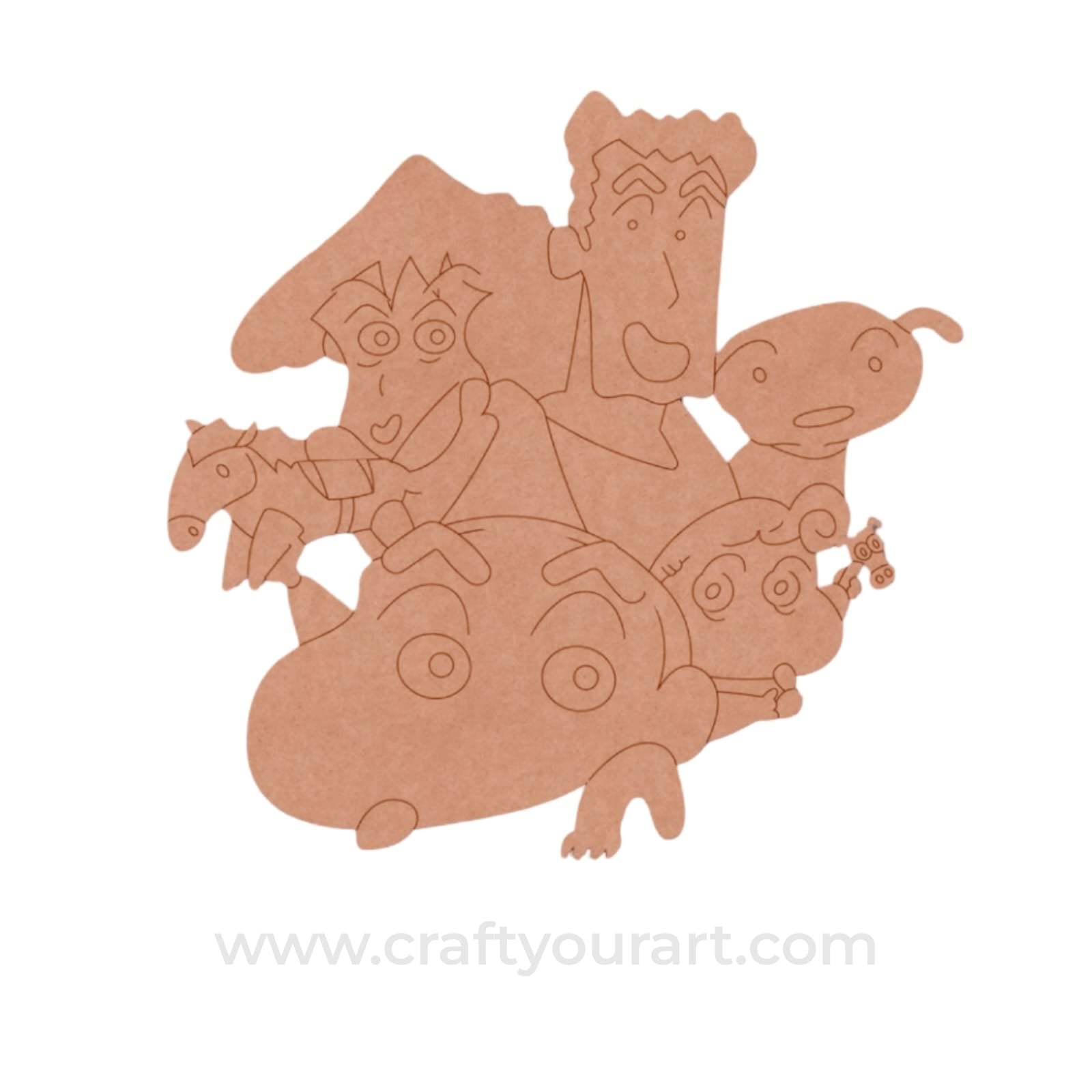 Shinchan Family Pre Marked MDF Design 1