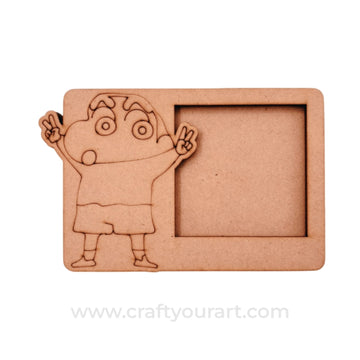 Shinchan Three Layered Photo Frame MDF Design 1