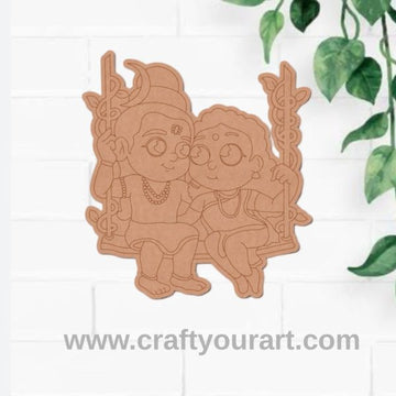 Shiv Ji With Parvati Ji Pre Marked MDF Design 7