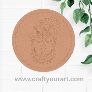 Shrinath Ji Pre Marked Round MDF Design 9