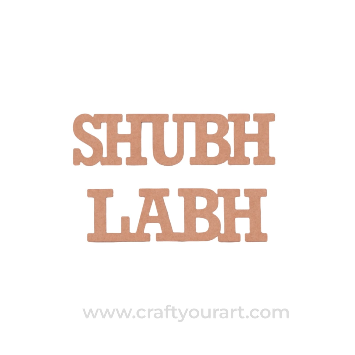 Shubh Labh Text Cutout MDF Design 9
