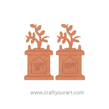 Shubh Labh Tulsi Plant Pre Marked Base MDF Design 24