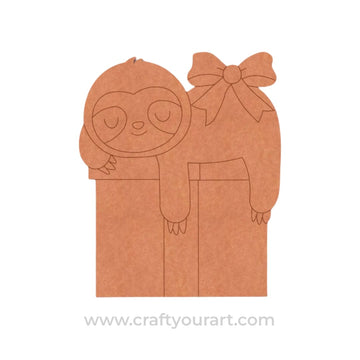 Sloth Christmas Pre Marked MDF Design 3